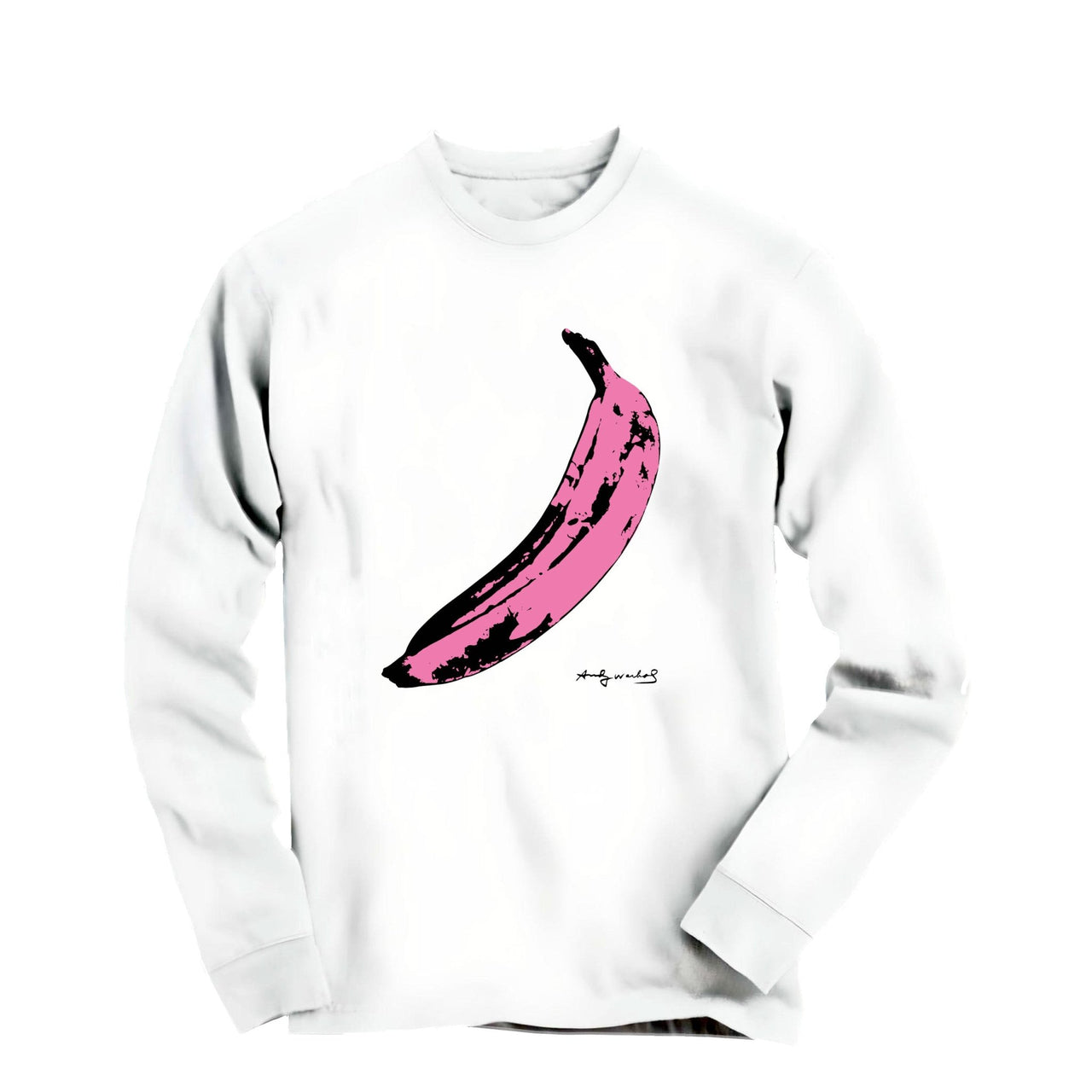 Andy Warhol Pink Banana (1967) Pop Art Long Sleeve Tee - Clothing - Harvey Ltd