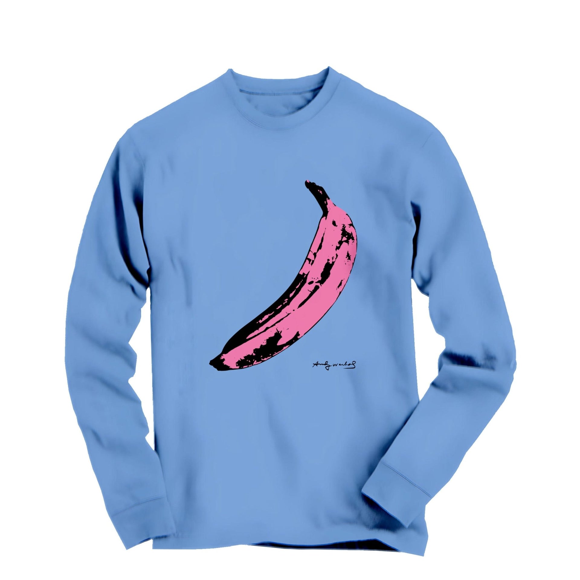 Andy Warhol Pink Banana (1967) Pop Art Long Sleeve Tee - Clothing - Harvey Ltd