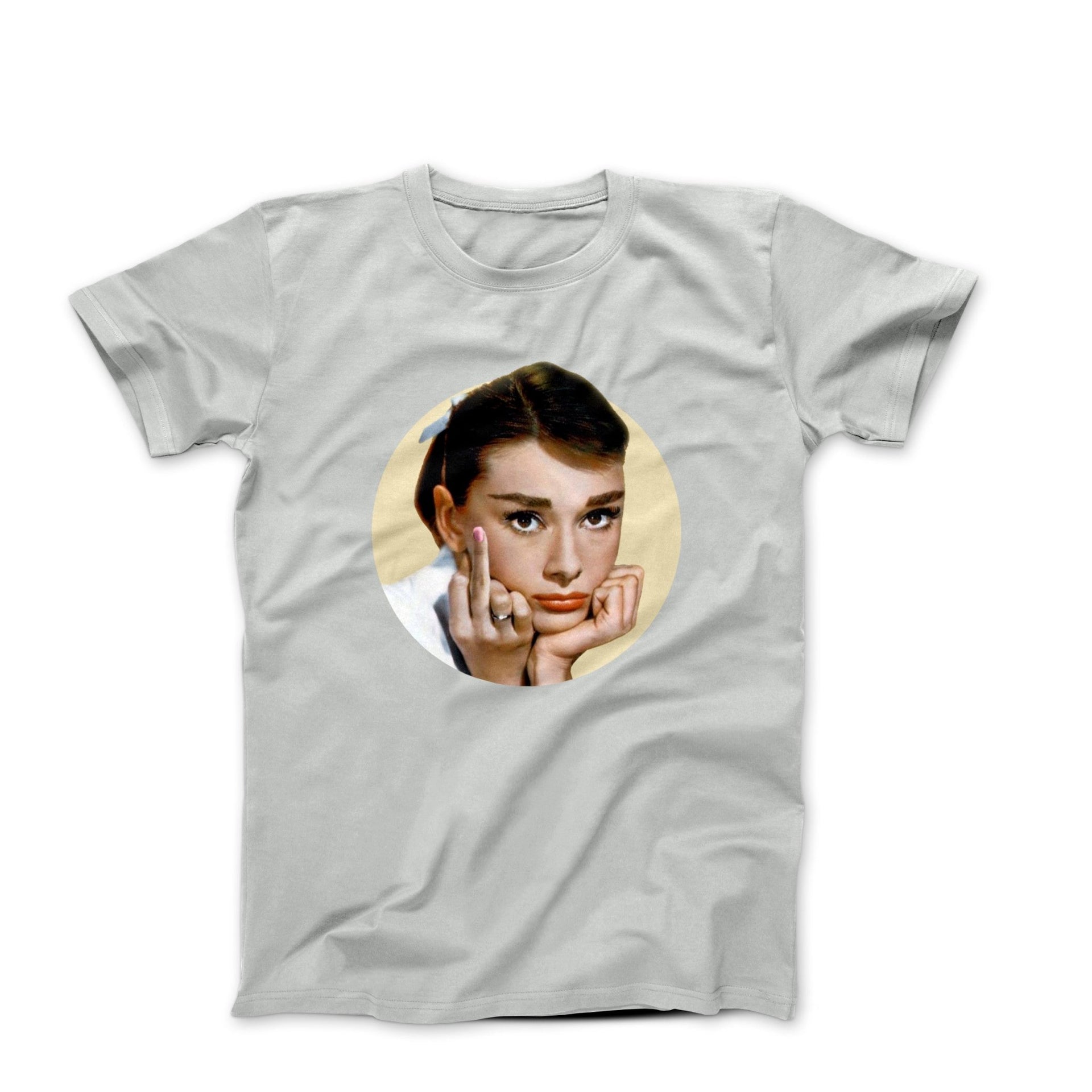Audrey Flips the Bird Illustration T-shirt - Comics, Movies & Music - Harvey Ltd