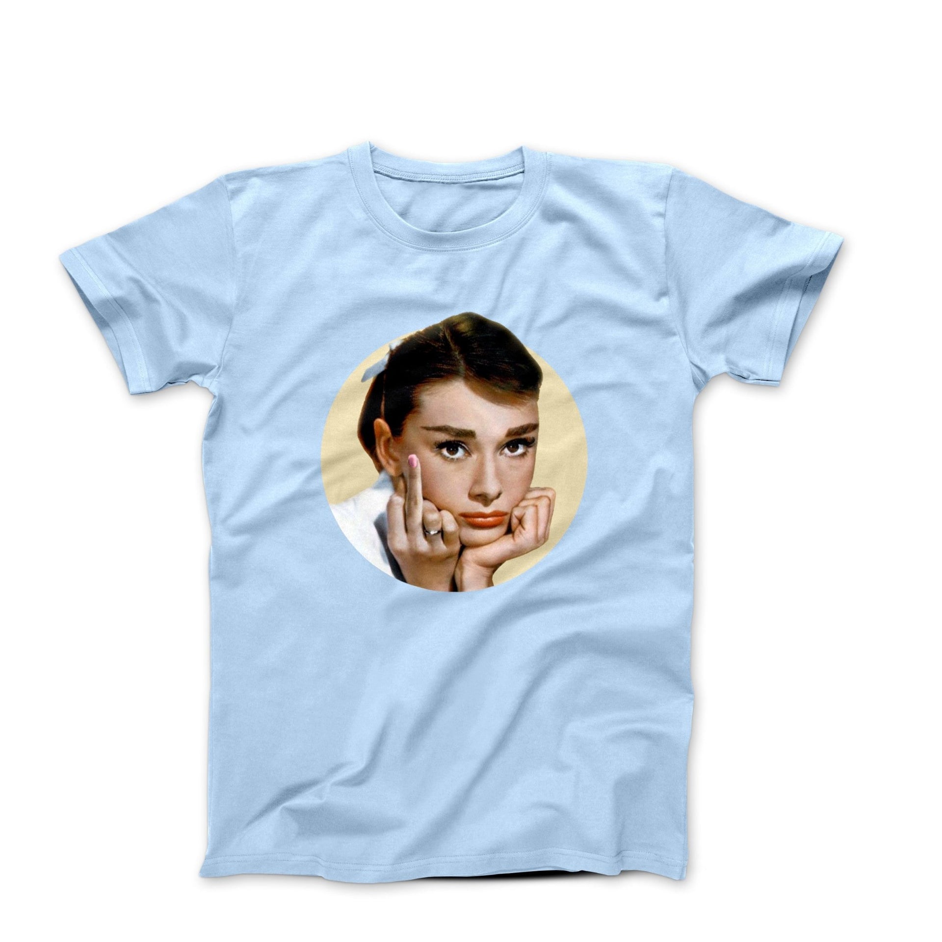 Audrey Flips the Bird Illustration T-shirt - Comics, Movies & Music - Harvey Ltd