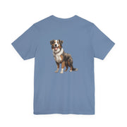 Australian Shepherd Front & Back Printed T-shirt - Pets & Animals - Harvey Ltd
