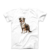 Australian Shepherd Illustration T-shirt - Pets & Animals - Harvey Ltd