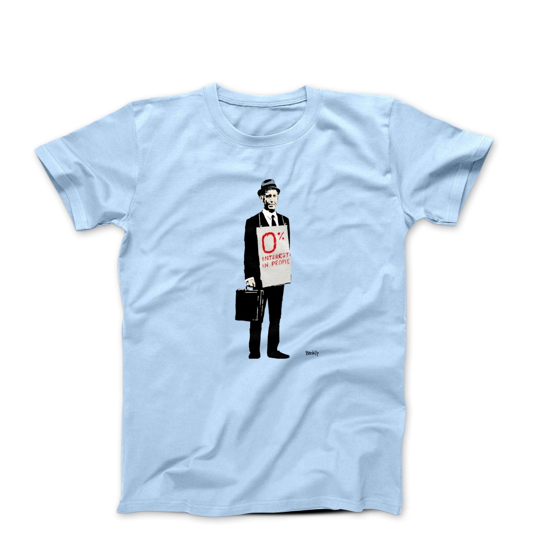 Banksy 0% Interest in People Street Art T-shirt - Street, Pop & Media Art - Harvey Ltd