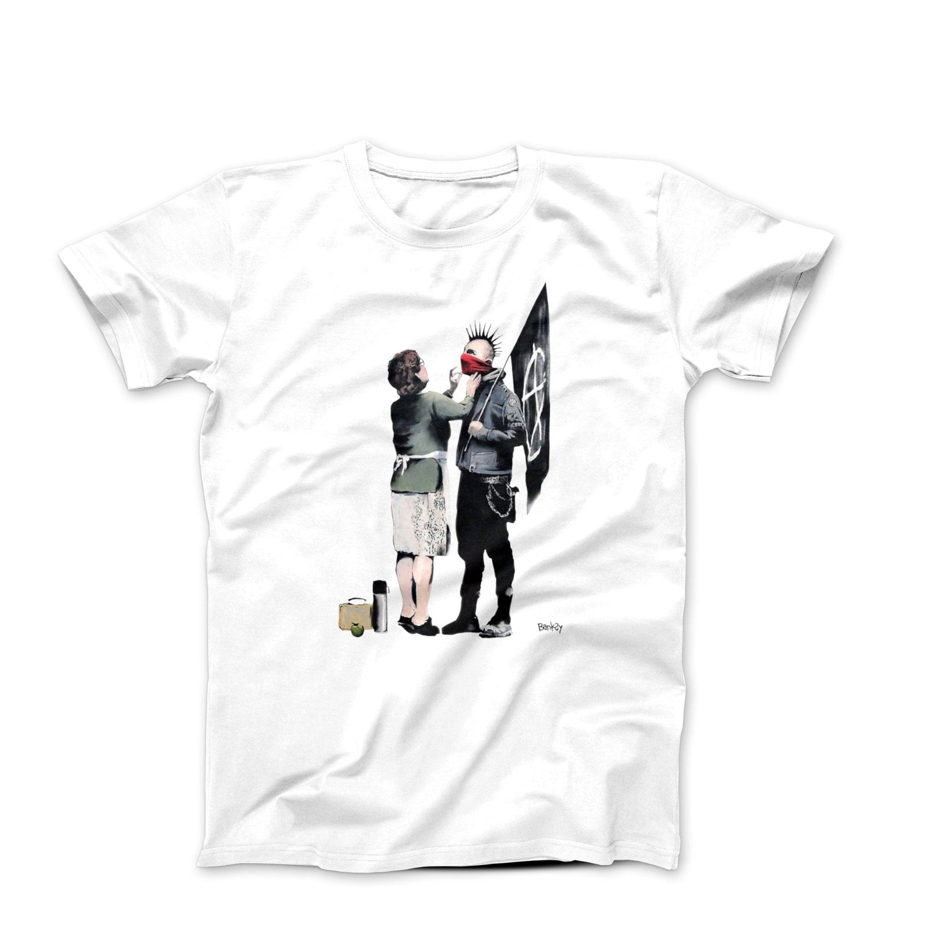 Banksy Anarchist Punk And His Mother Street Art T-Shirt - Street, Pop & Media Art - Harvey Ltd