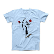 Banksy Archer Shooting Roses Street Art T - shirt - Clothing - Harvey Ltd