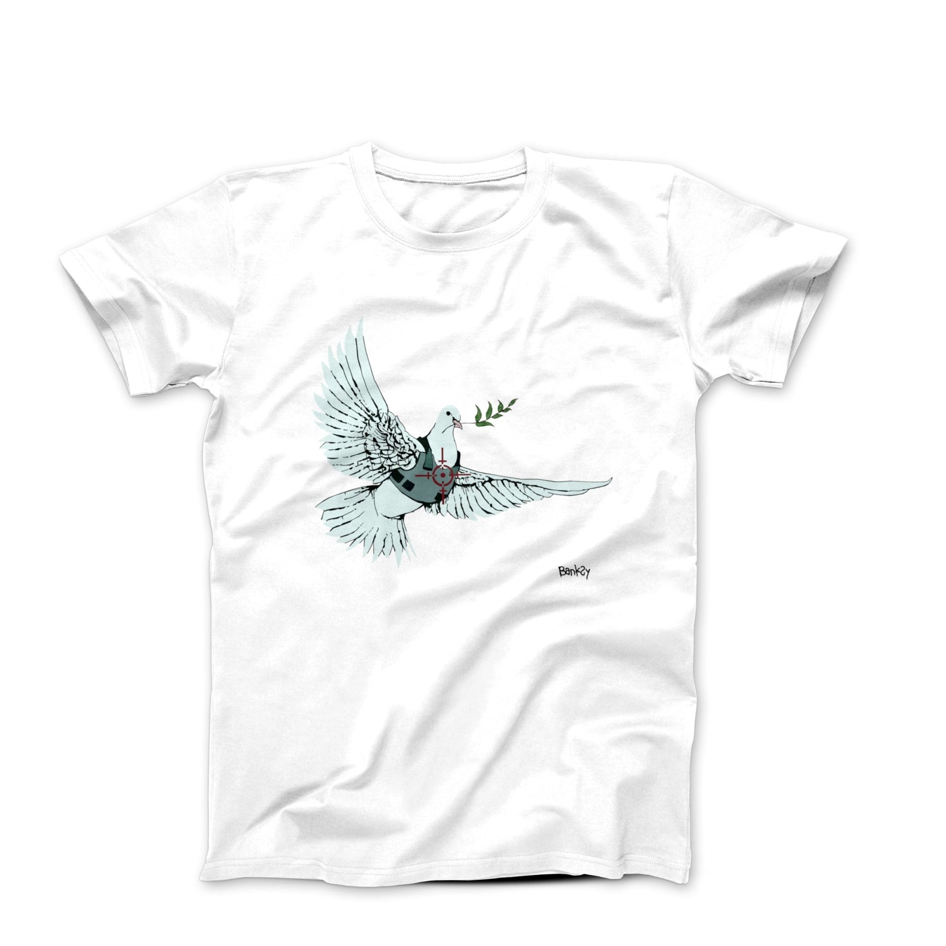 Banksy Armored Dove West Bank T-shirt - Street, Pop & Media Art - Harvey Ltd