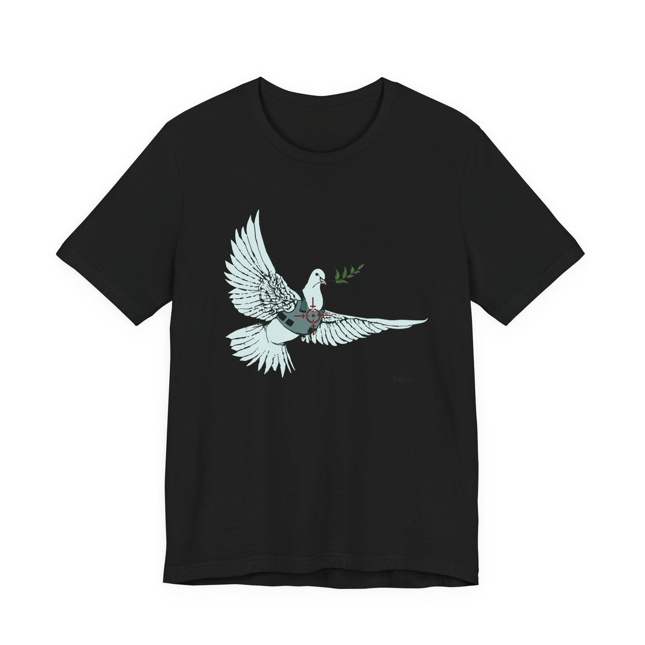 Banksy Armored Dove West Bank T-shirt - Street, Pop & Media Art - Harvey Ltd