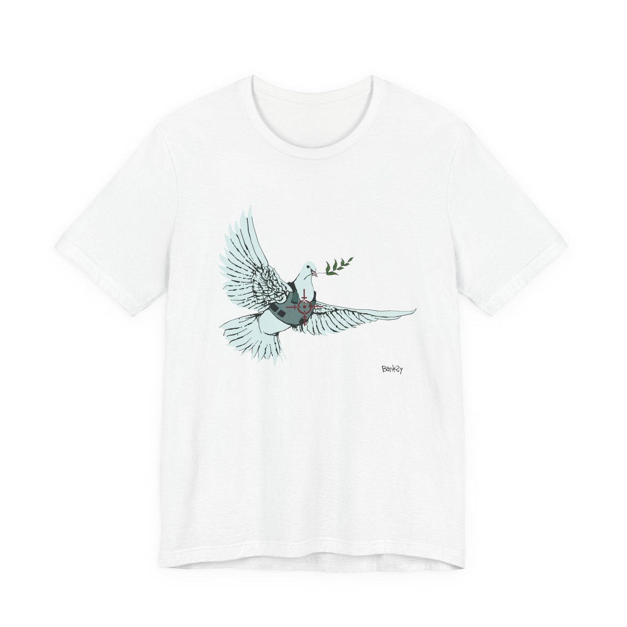 Banksy Armored Dove West Bank T-shirt - Street, Pop & Media Art - Harvey Ltd