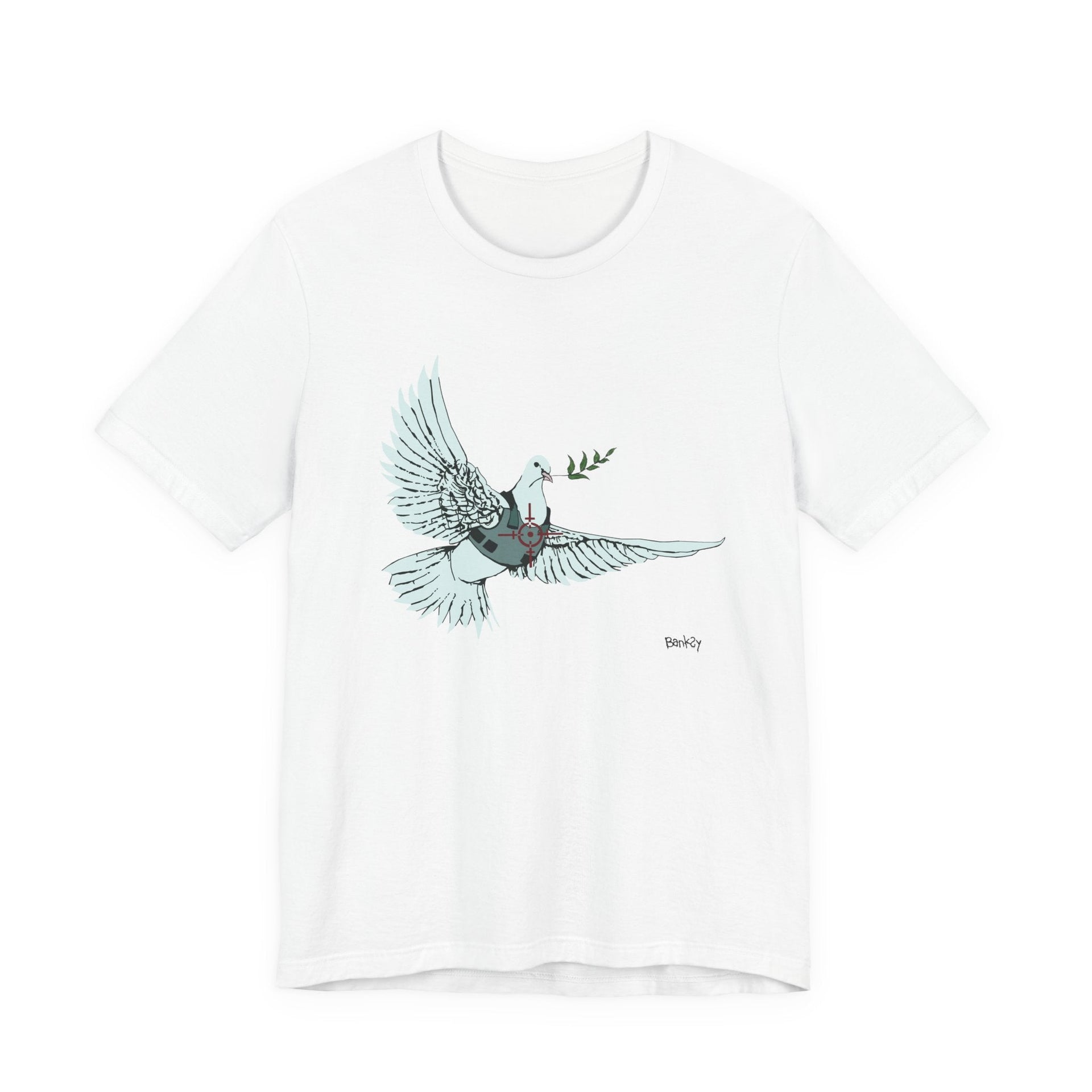 Banksy Armored Dove West Bank T-shirt - Street, Pop & Media Art - Harvey Ltd
