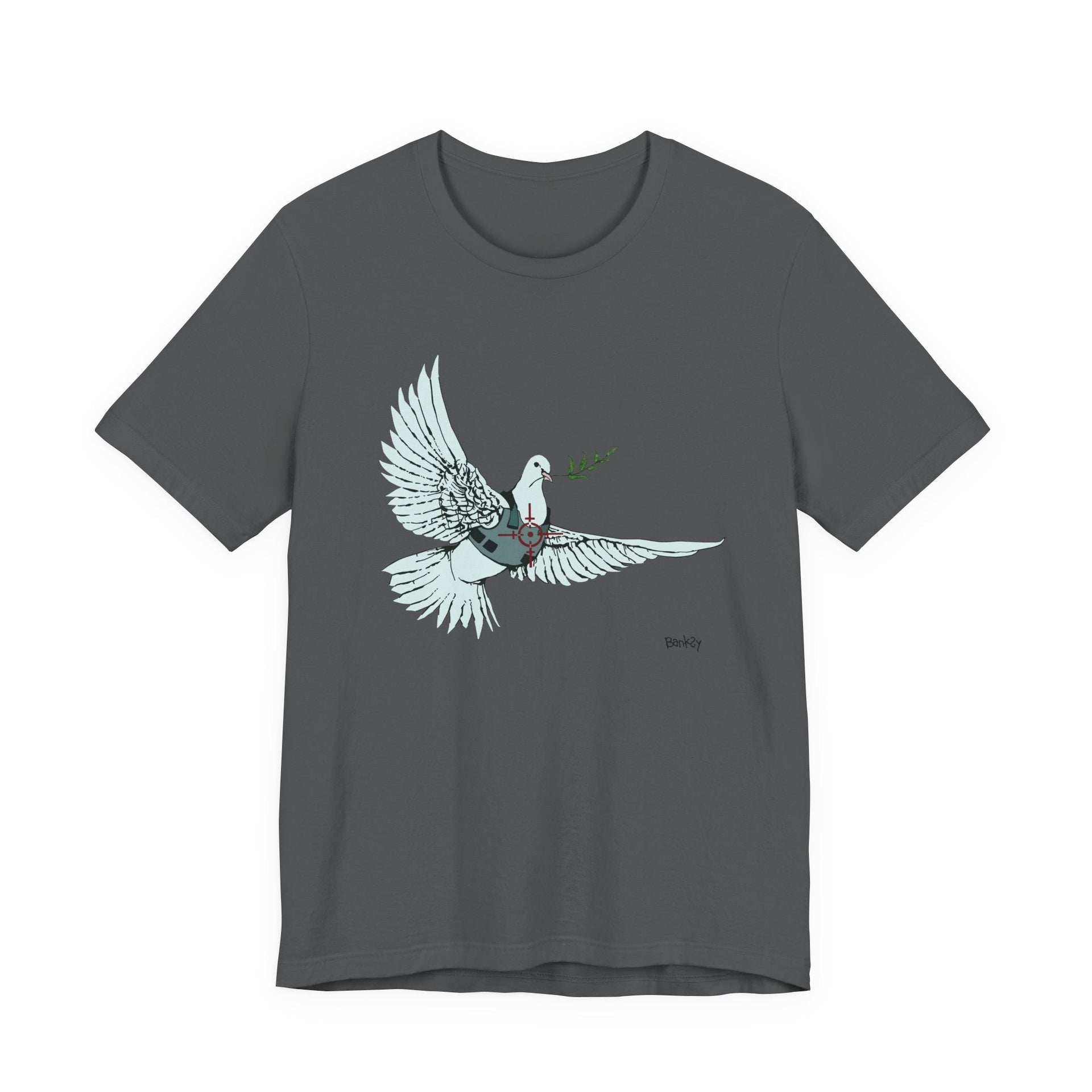 Banksy Armored Dove West Bank T-shirt - Street, Pop & Media Art - Harvey Ltd