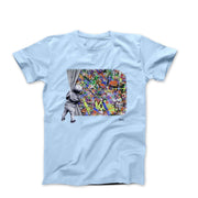 Banksy Behind the Curtain Graffiti T-shirt - Street, Pop & Media Art - Harvey Ltd