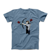 Banksy Bow and Rose Arrows T-shirt - Street, Pop & Media Art - Harvey Ltd