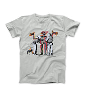 Banksy Boy & Dog In Stop and Search T-shirt - Street, Pop & Media Art - Harvey Ltd