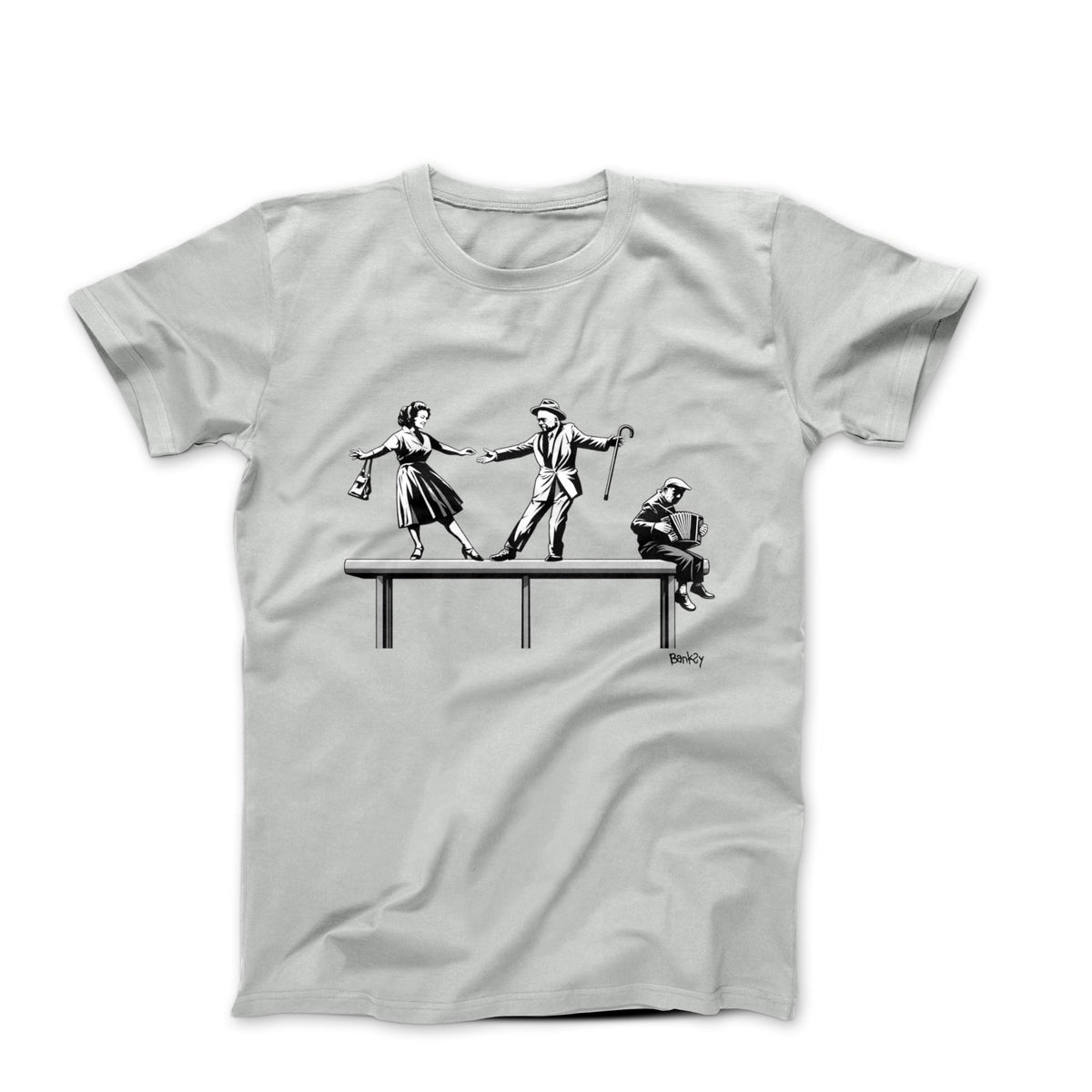 Banksy Bus Stop Dancers 2021 Street Art T-shirt - Street, Pop & Media Art - Harvey Ltd