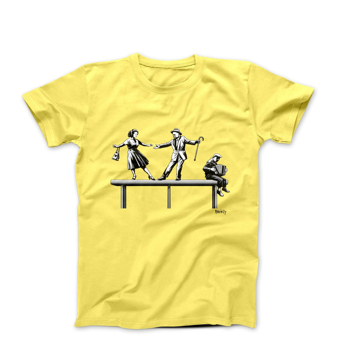 Banksy Bus Stop Dancers 2021 Street Art T-shirt - Street, Pop & Media Art - Harvey Ltd