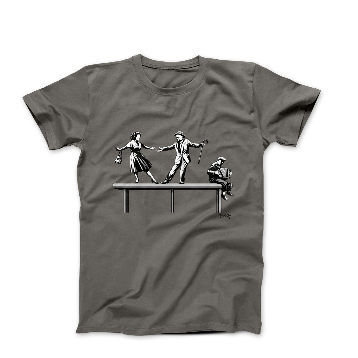 Banksy Bus Stop Dancers 2021 Street Art T-shirt - Street, Pop & Media Art - Harvey Ltd