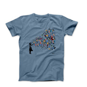 Banksy Butterfly Girl Street Art T-shirt - Street, Pop & Media Art - Harvey Ltd