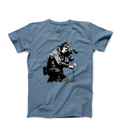 Banksy Cameraman and Flower Street Art T-shirt - Street, Pop & Media Art - Harvey Ltd