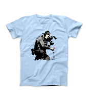 Banksy Cameraman and Flower Street Art T-shirt - Street, Pop & Media Art - Harvey Ltd