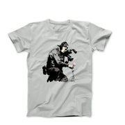 Banksy Cameraman and Flower Street Art T-shirt - Street, Pop & Media Art - Harvey Ltd