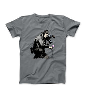 Banksy Cameraman and Flower Street Art T-shirt - Street, Pop & Media Art - Harvey Ltd