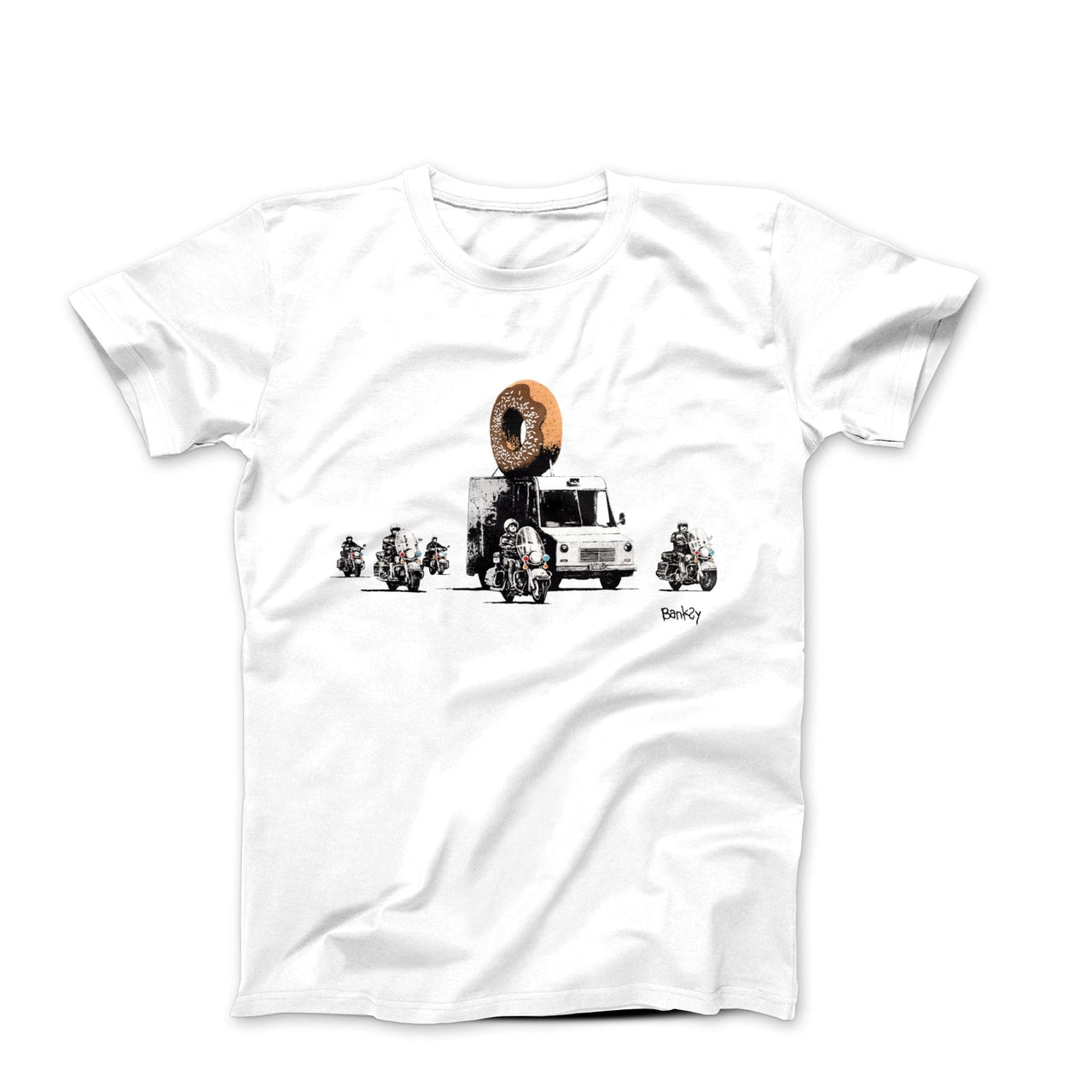 Banksy Chocolate Donuts Street Art T-shirt - Street, Pop & Media Art - Harvey Ltd