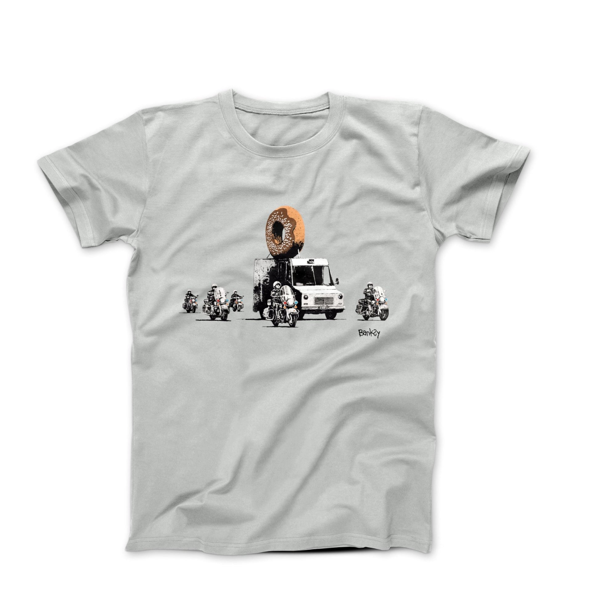 Banksy Chocolate Donuts Street Art T - shirt - Clothing - Harvey Ltd