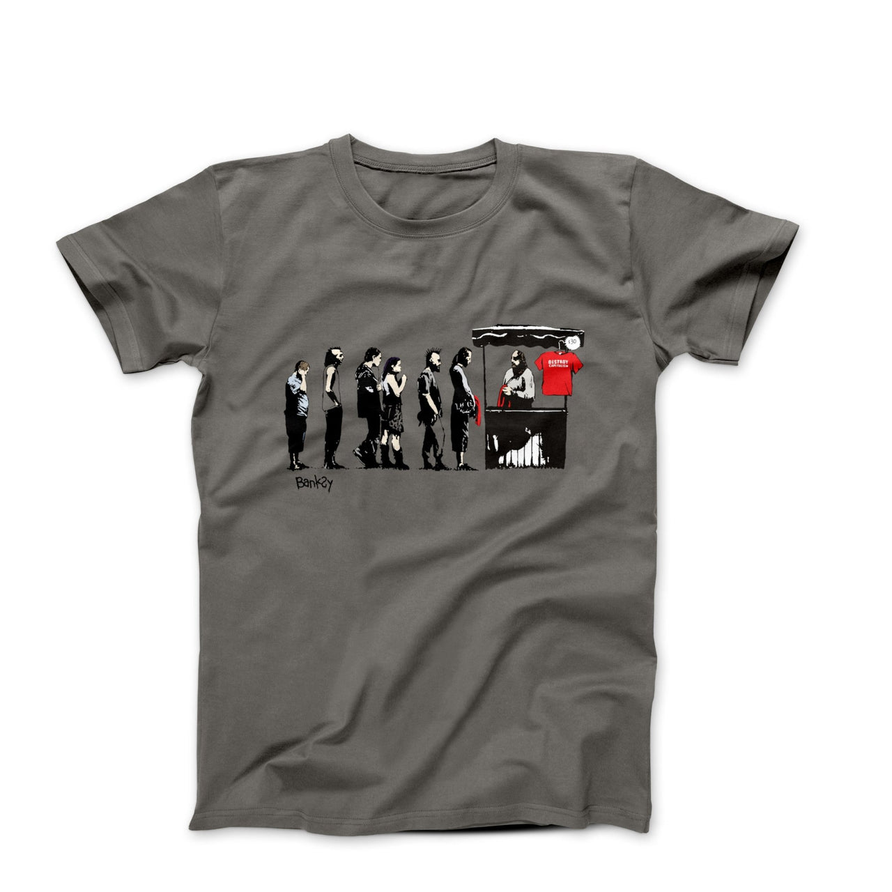 Banksy Destroy Capitalism Street Art T-shirt - Street, Pop & Media Art - Harvey Ltd