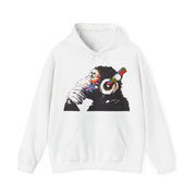 Banksy DJ Thinker Monkey Artwork Hoodie - Street, Pop & Media Art - Harvey Ltd