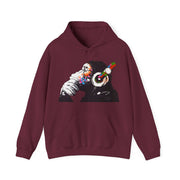 Banksy DJ Thinker Monkey Artwork Hoodie - Clothing - Harvey Ltd