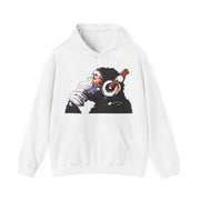 Banksy DJ Thinker Monkey Artwork Hoodie - Clothing - Harvey Ltd