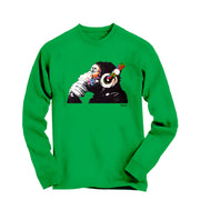 Banksy DJ Thinker Monkey Long Sleeve Tee - Street, Pop & Media Art - Harvey Ltd