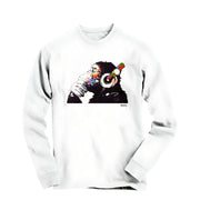 Banksy DJ Thinker Monkey Street Art Long Sleeve Tee - Street, Pop & Media Art - Harvey Ltd