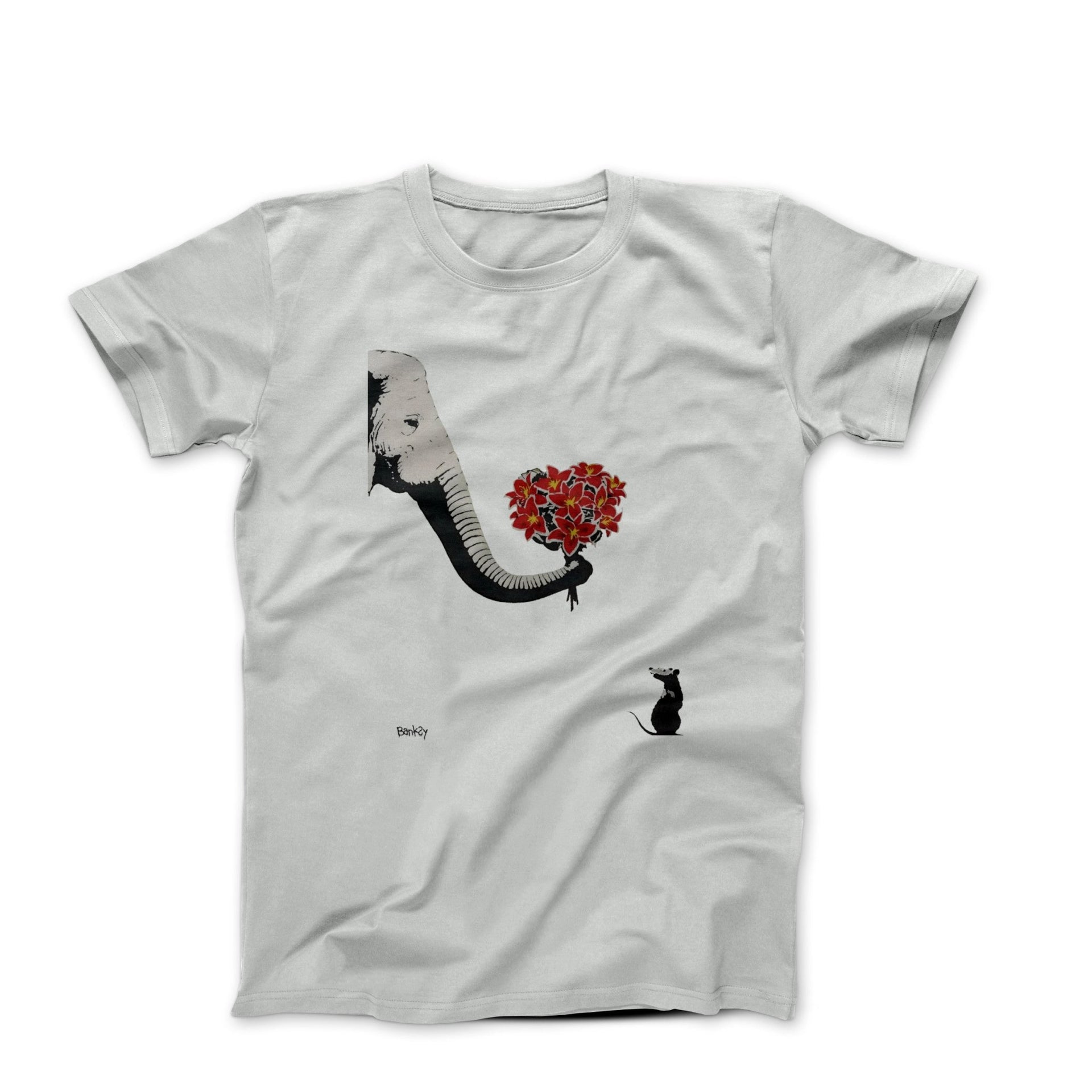 Banksy Elephant With Flowers (2010) Street Art T-shirt - Clothing - Harvey Ltd