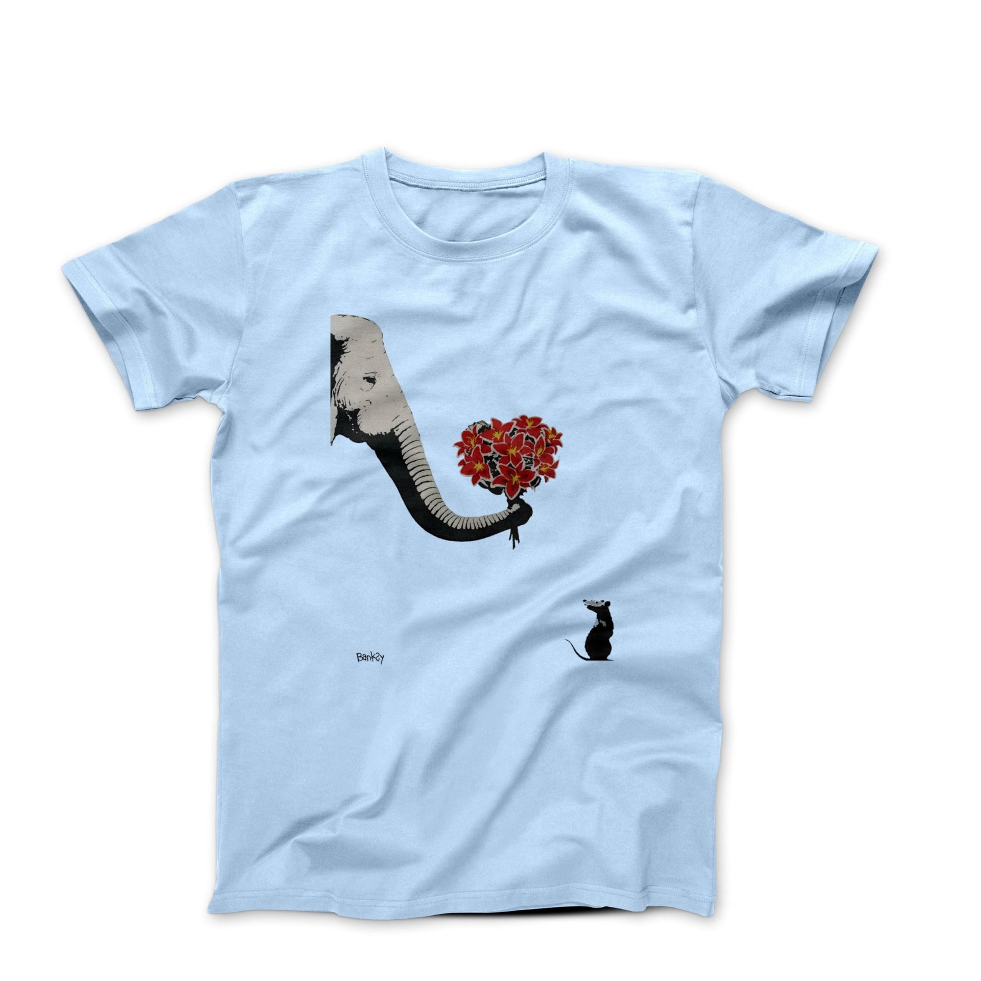 Banksy Elephant With Flowers (2010) Street Art T-shirt - Clothing - Harvey Ltd