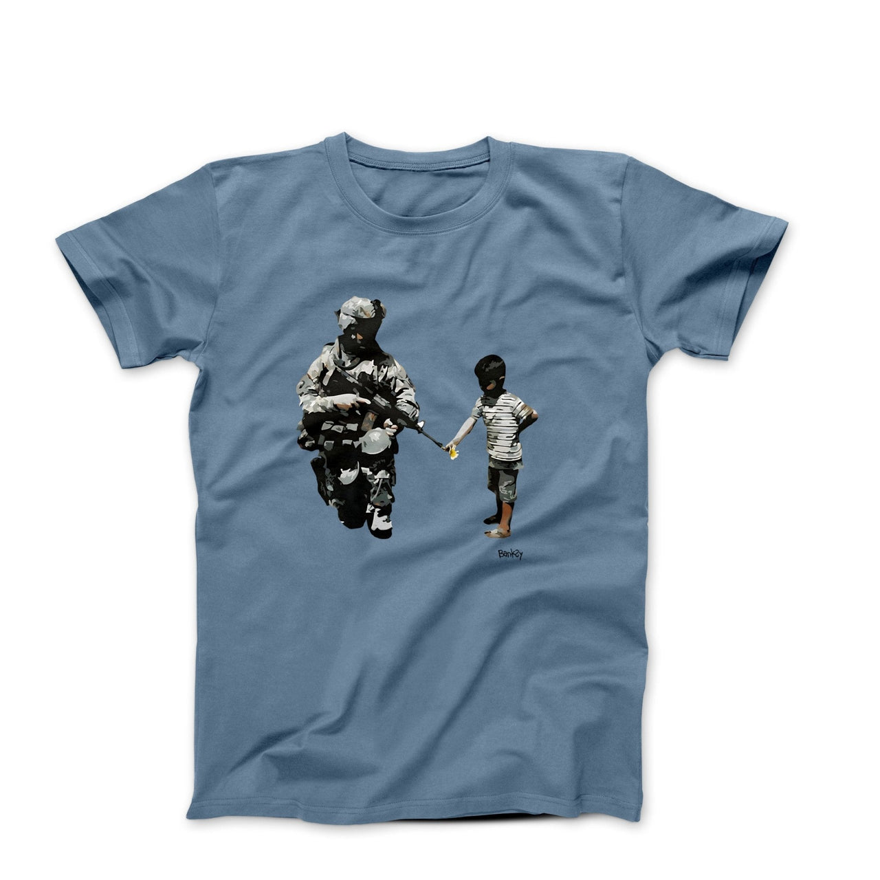 Banksy Flower Gun Boy Street Art T-shirt - Street, Pop & Media Art - Harvey Ltd