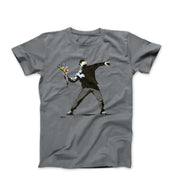Banksy Flower Thrower Street Art T-shirt - Street, Pop & Media Art - Harvey Ltd