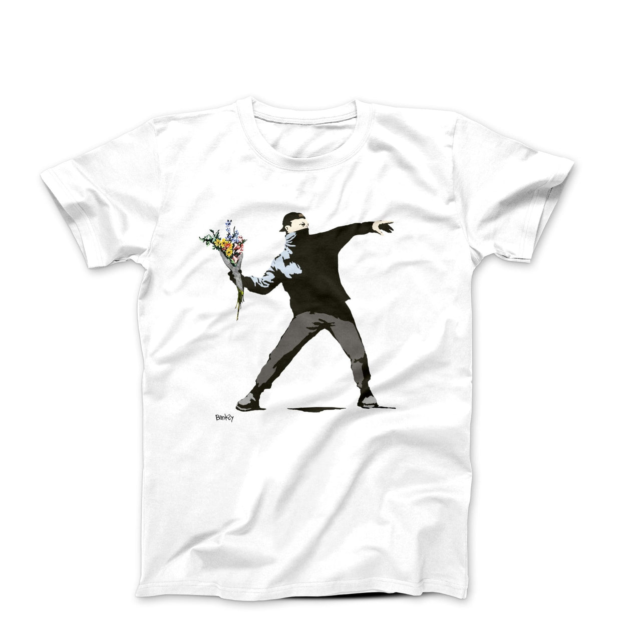 Banksy Flower Thrower Street Art T-shirt - Street, Pop & Media Art - Harvey Ltd