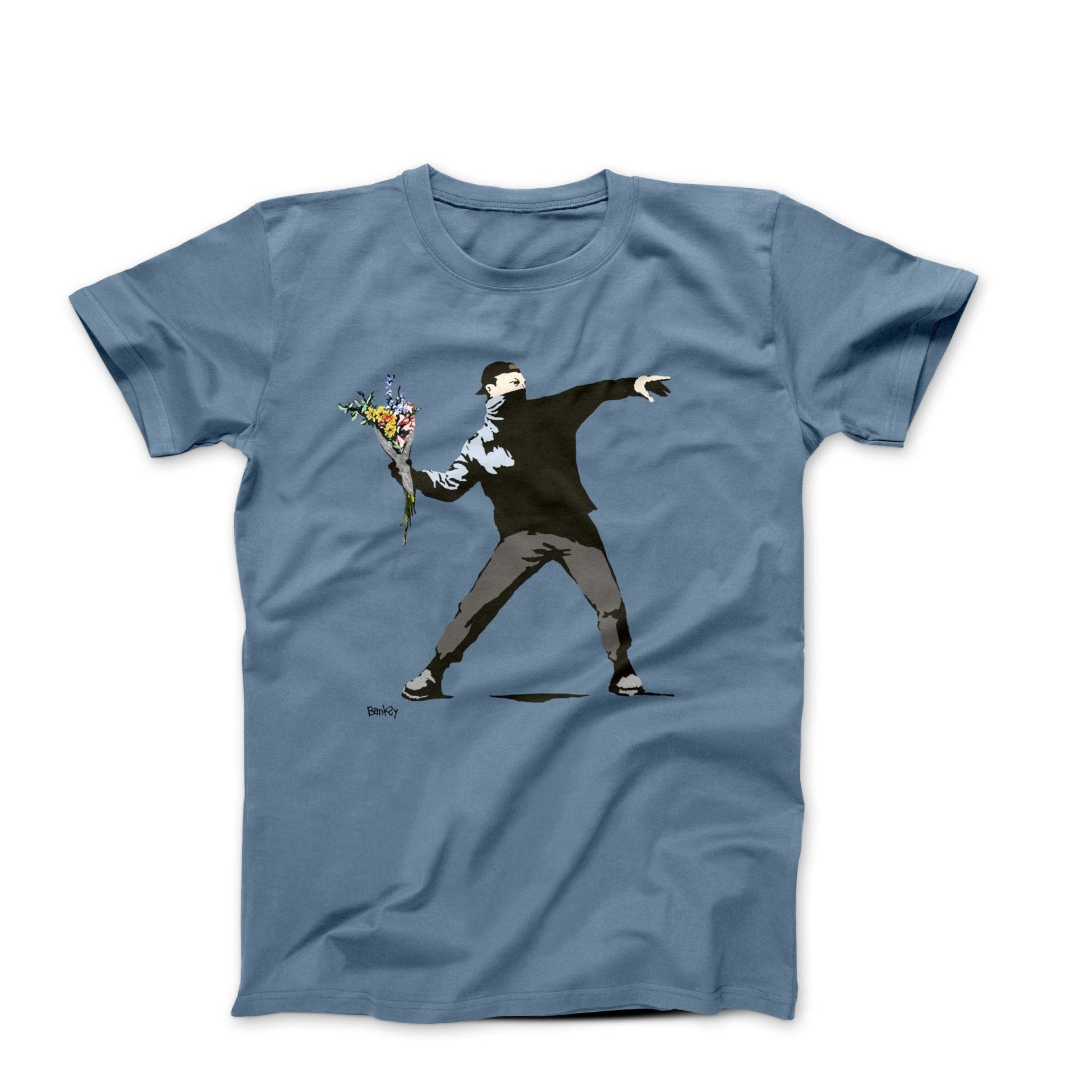 Banksy Flower Thrower Street Art T-shirt - Street, Pop & Media Art - Harvey Ltd