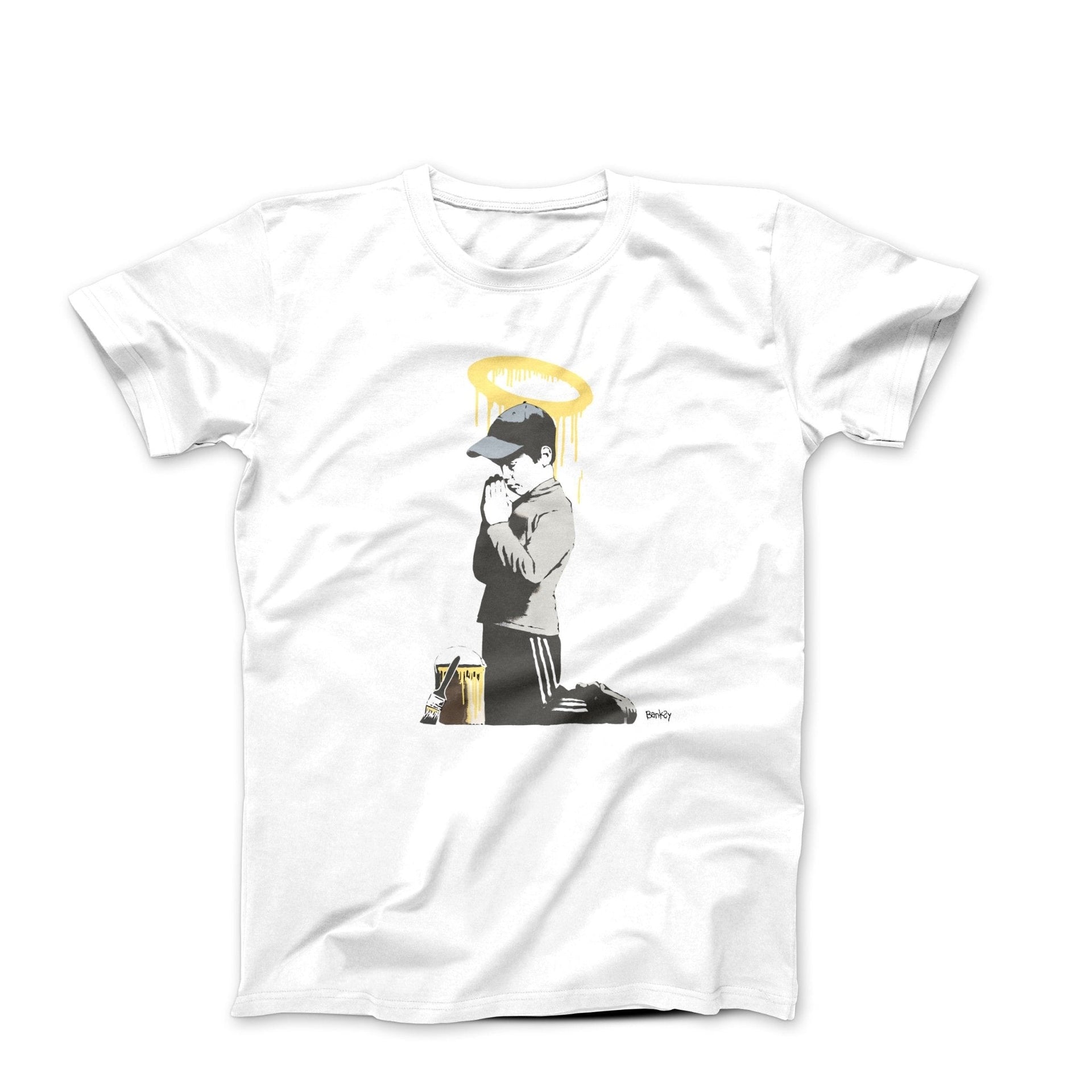Banksy Forgive Us Our Trespassing T-shirt - Street, Pop & Media Art - Harvey Ltd