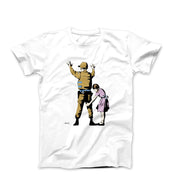 Banksy Girl Frisking Soldier (2007) Street Art T-shirt - Street, Pop & Media Art - Harvey Ltd