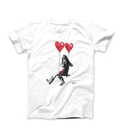 Banksy Girl On Heart Swing Street Art T-shirt - Street, Pop & Media Art - Harvey Ltd