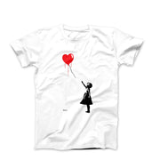 Banksy Girl with a Red Balloon (2004) Street Art T - Shirt - Clothing - Harvey Ltd