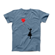 Banksy Girl with a Red Balloon (2004) Street Art T - Shirt - Clothing - Harvey Ltd