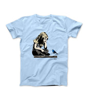 Banksy Girl With Blue Bird Street Art T-shirt - Street, Pop & Media Art - Harvey Ltd