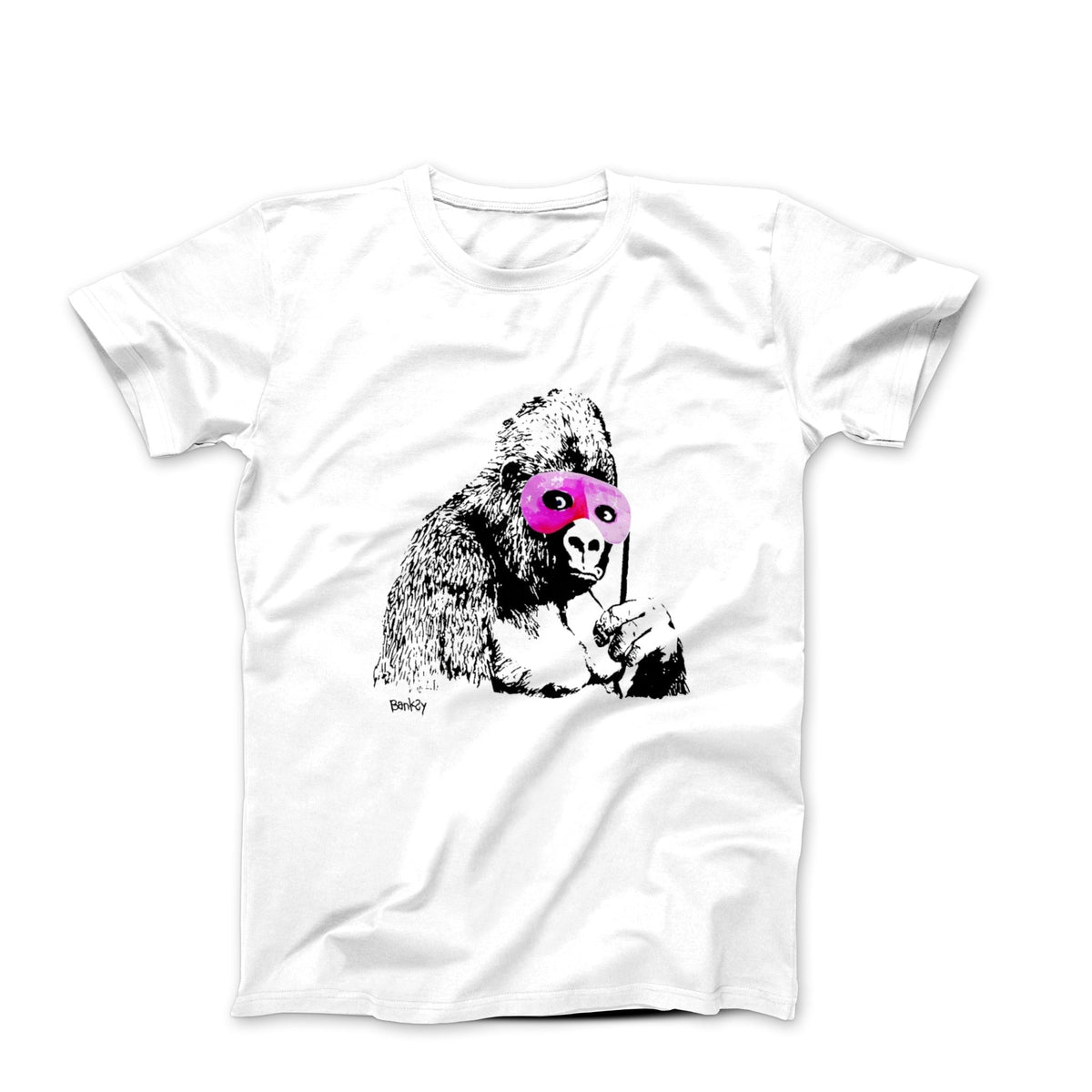Banksy Gorilla in Pink Mask 2001 Street Art T-shirt - Street, Pop & Media Art - Harvey Ltd