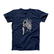Banksy Gray Ghost Attacks Stick Figure 2008 T-shirt - Street, Pop & Media Art - Harvey Ltd
