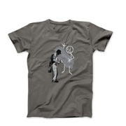 Banksy Gray Ghost Attacks Stick Figure 2008 T-shirt - Street, Pop & Media Art - Harvey Ltd