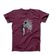 Banksy Gray Ghost Attacks Stick Figure 2008 T-shirt - Street, Pop & Media Art - Harvey Ltd