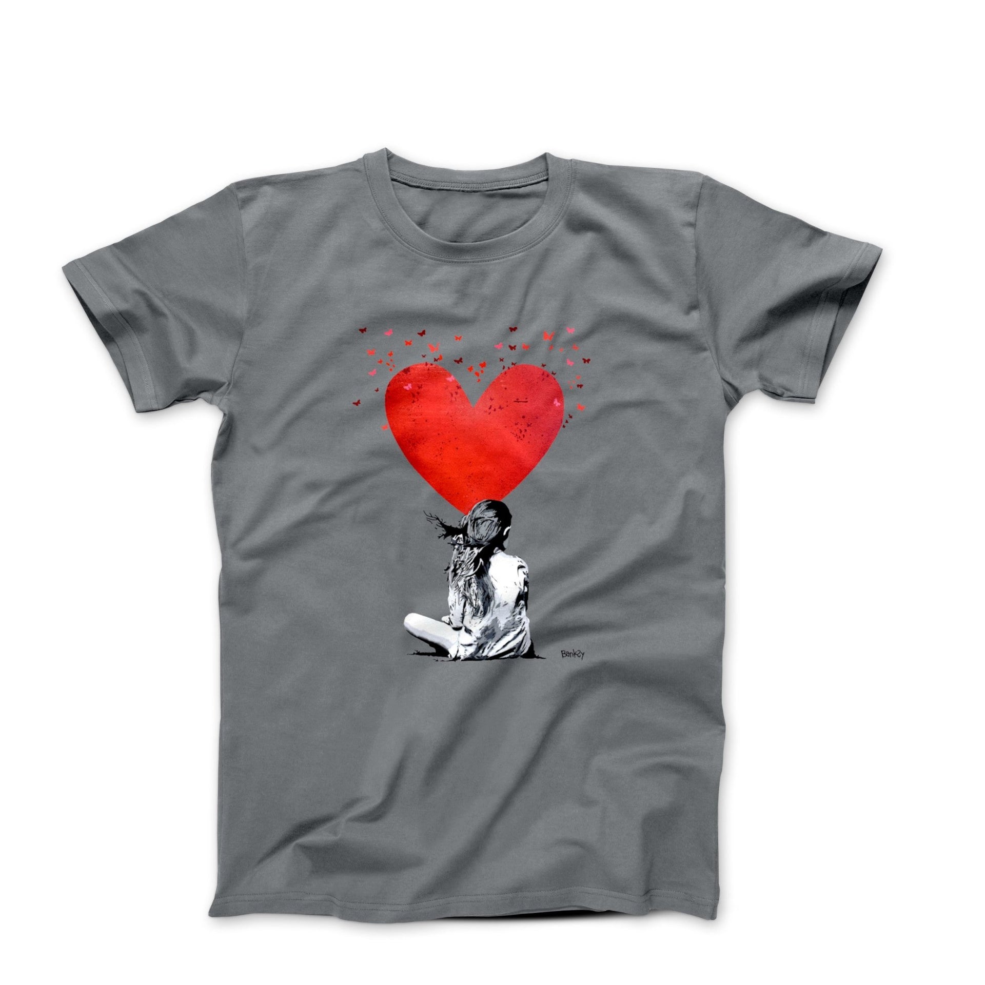 Banksy Heart Girl Street Art T-shirt - Street, Pop & Media Art - Harvey Ltd